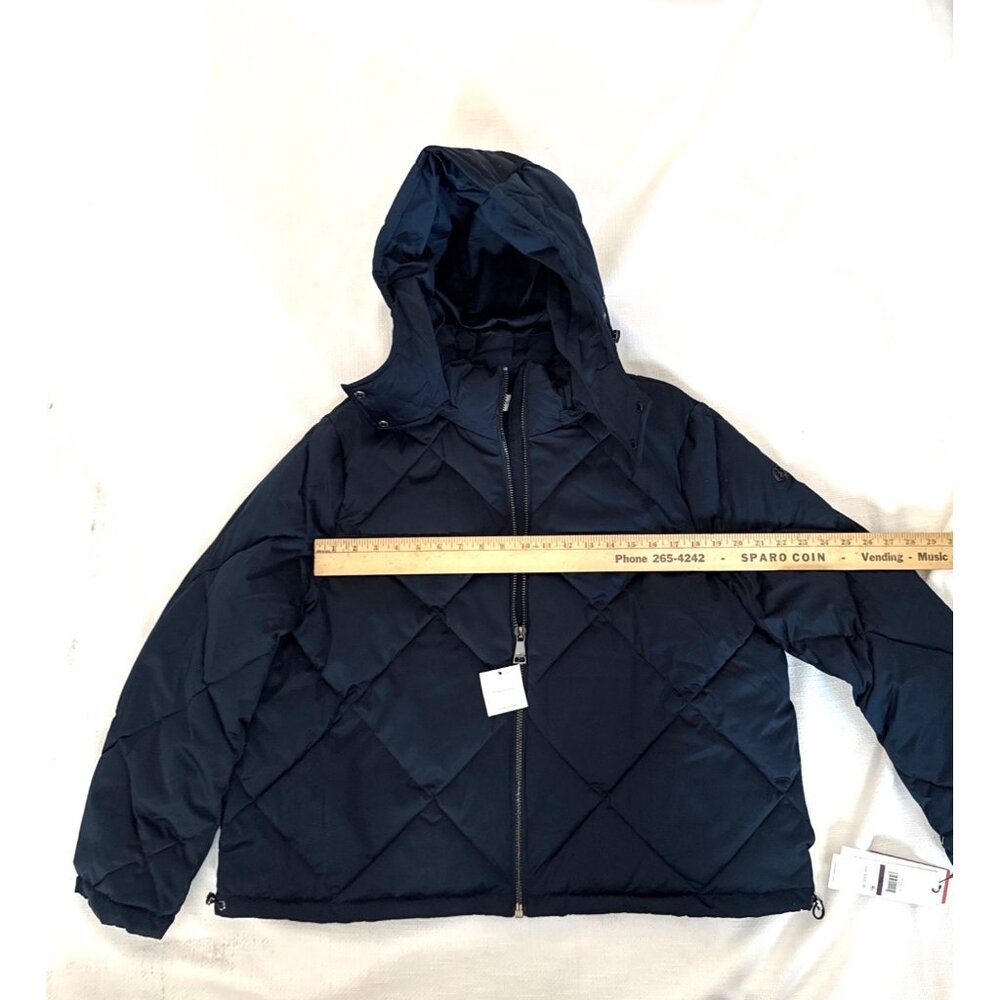 Navy blue double extra large quilted puffer, Calvin Klein jacket NWT, $300 MSRP - Picture 4 of 12